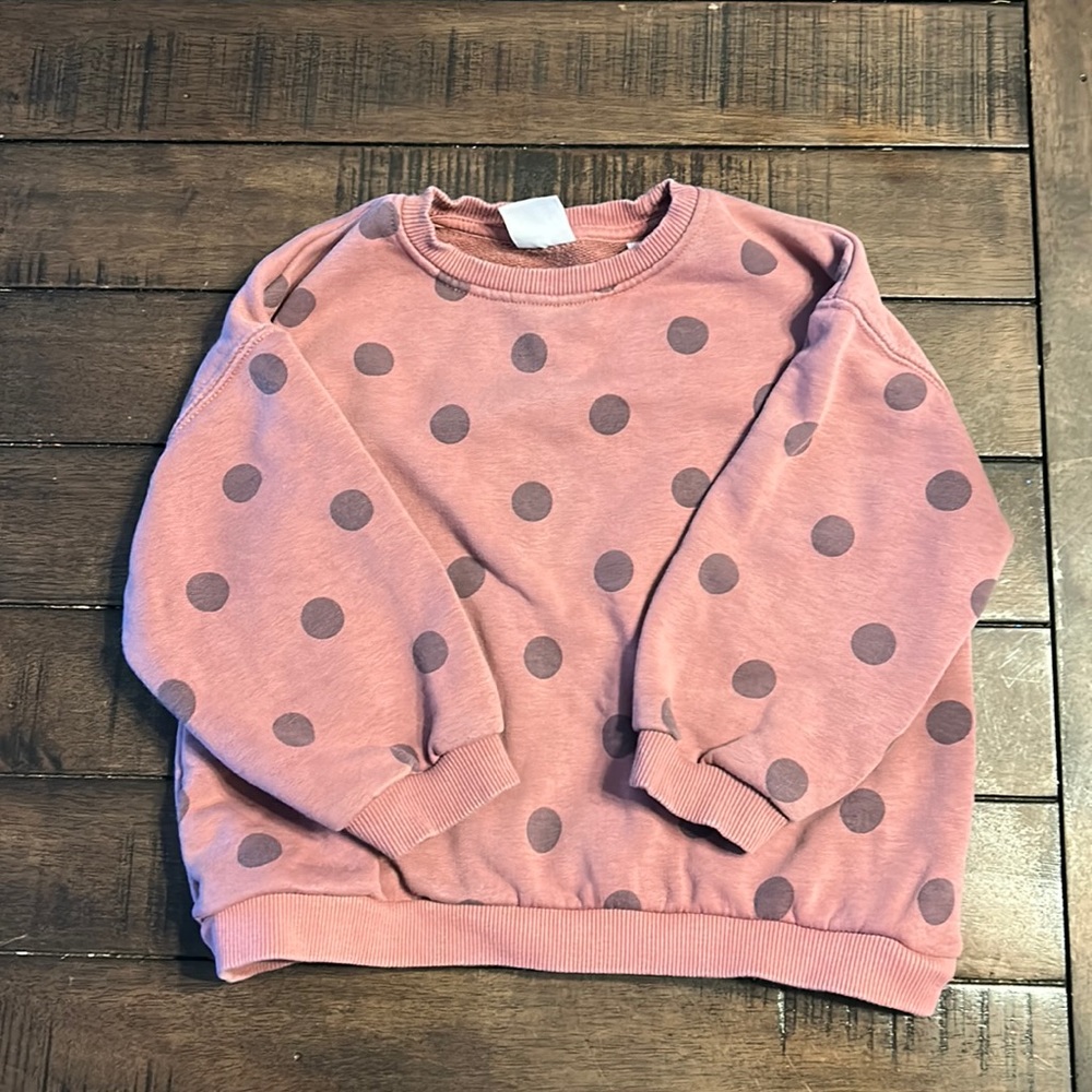 Zara polka dot sweatshirt